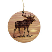 Moose - Cedar Ornament