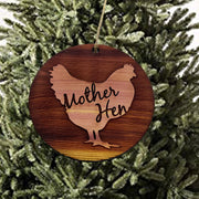 Mother Hen - Cedar Ornament