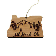 Mt Hood Oregon - Cedar Ornament