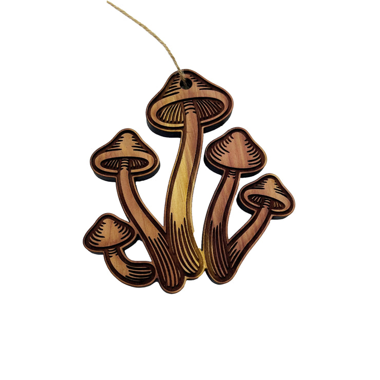 Mushroom Set - Cedar Ornament