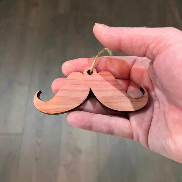 Mustache - Cedar Ornament