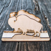 Napkin Holder - Buffalo - Raw Wood Craft