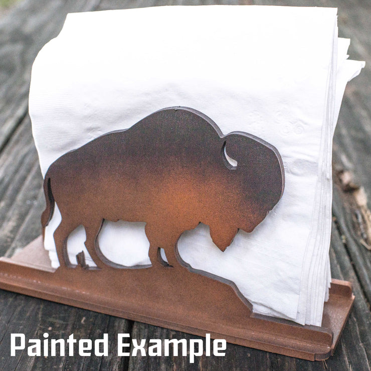 Napkin Holder - Buffalo - Raw Wood Craft