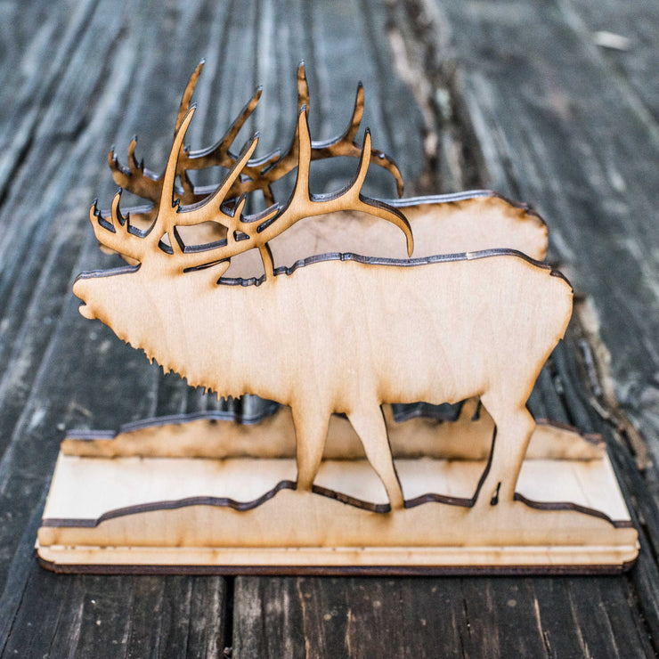 Napkin Holder - Elk - Raw Wood Craft