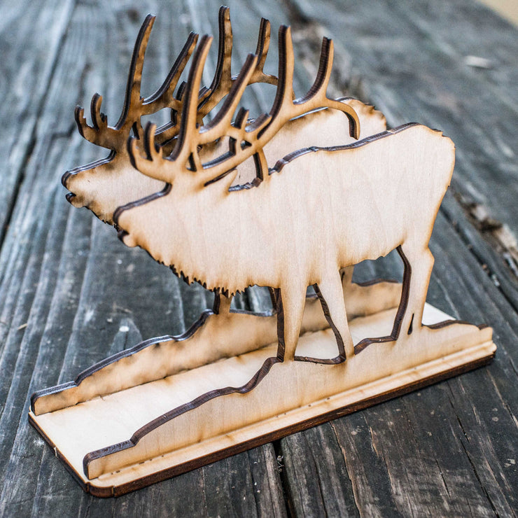 Napkin Holder - Elk - Raw Wood Craft