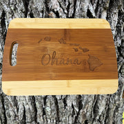 Ohana (family) Hawaii Cutting Board 14''x9.5''x.5'' Bamboo