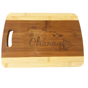 Ohana (family) Hawaii Cutting Board 14''x9.5''x.5'' Bamboo