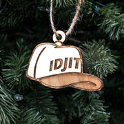 Ornament - Idjit - Raw Wood 3x3in