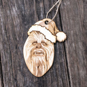 Ornament - Santabacca - Raw Wood 4x5in