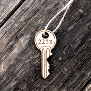 Ornament - 221b - Raw Wood 1x3in