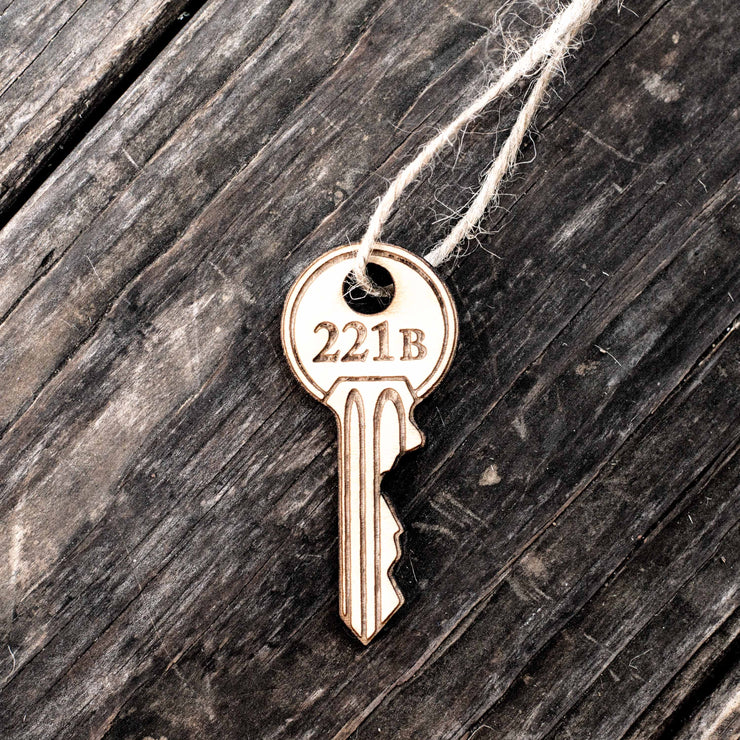 Ornament - 221b - Raw Wood 1x3in