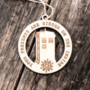 Ornament - Bigger on the Inside - Raw Wood 3x3in