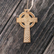 Ornament - Celtic Cross - Raw Wood 2x4in