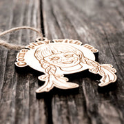 Ornament - Come Play with Me - Raw Wood 3x3in