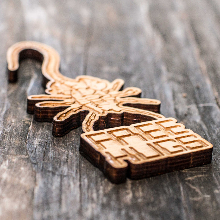 Ornament - Free Hugs - Raw Wood 1x4in