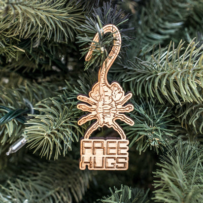 Ornament - Free Hugs - Raw Wood 1x4in