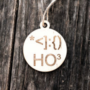 Ornament - HO cubed - Raw Wood 3x3in