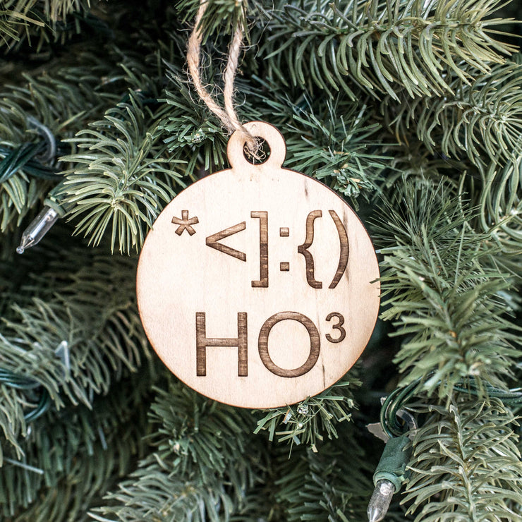 Ornament - HO cubed - Raw Wood 3x3in