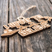Ornament - I Want to Believe - Raw Wood 6x3in