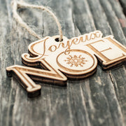 Ornament - Joyeux Noel - Raw Wood 4x2in