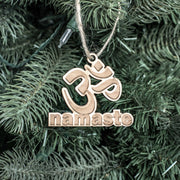 Ornament - Namaste - Raw Wood 3x3in