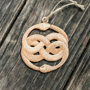 Ornament - Ouroboros - Raw Wood 4x3in