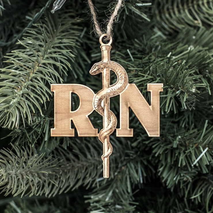 Ornament - RN - Raw Wood 3x3in