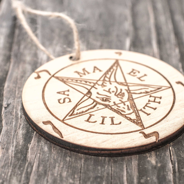 Ornament - Samael - Lilith - Raw Wood 3x3in