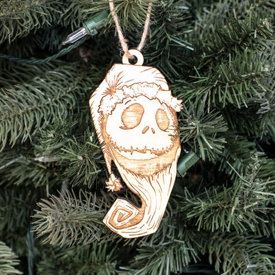 Ornament - Santa Jack - Raw Wood 3x5in