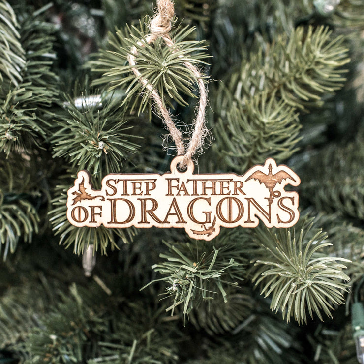 Ornament - Step Father of Dragons - Raw Wood 2x4in