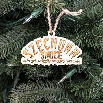 Ornament - Szechuan Sauce - Raw Wood 2x4in