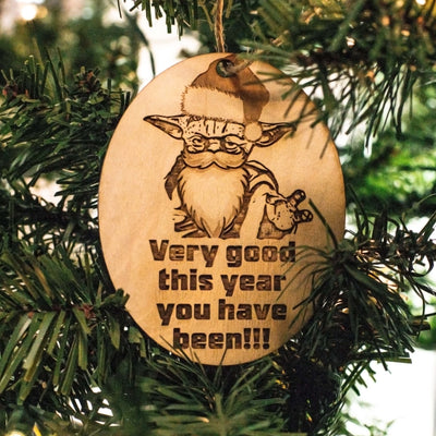 Ornament - Very Good This Year - Raw Wood 4x3in