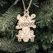 Ornament - Voodoo- Raw Wood 3x4in