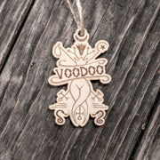 Ornament - Voodoo- Raw Wood 3x4in