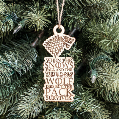 Ornament - When the Snows Fall - Raw Wood 2x4in