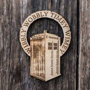 Ornament - Wibbly Wobbly - Raw Wood 4x5in