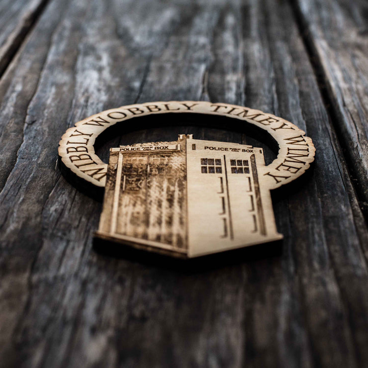 Ornament - Wibbly Wobbly - Raw Wood 4x5in