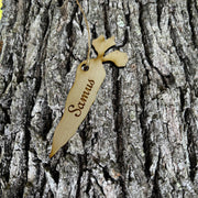 Ornament - Personalized Carot with your name - Raw Wood Maple