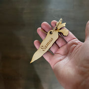 Ornament - Personalized Carot with your name - Raw Wood Maple