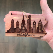 Philadelphia PA - Cedar Ornament