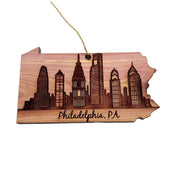 Philadelphia PA - Cedar Ornament