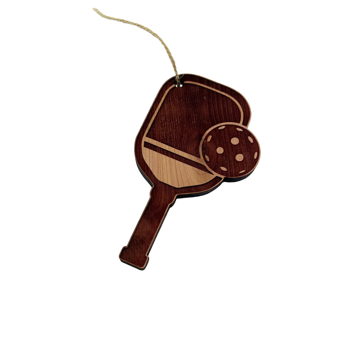 Pickleball - Cedar Ornament