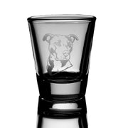 2oz Pitbull dog puppy Shot Glass