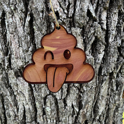 Poop - Cedar Ornament
