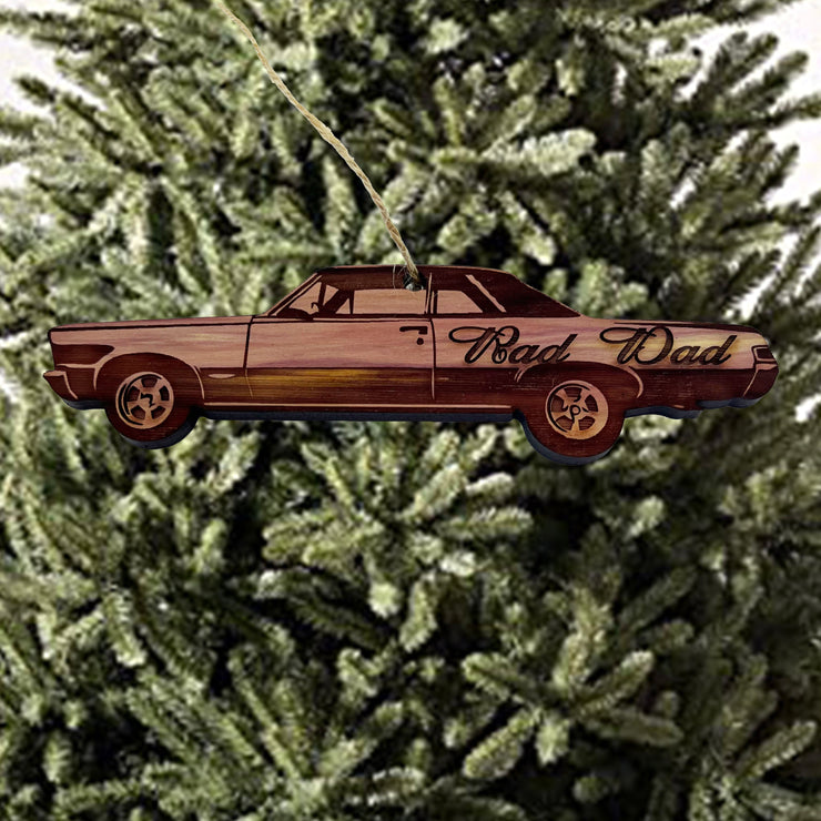 Rad Dad Muscle Car - Cedar Ornament