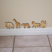 Safari Animals - 5 individual Wooden animals in all. Great for kids bedrooms!
