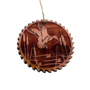 Sawblade with Duck - Cedar Ornament