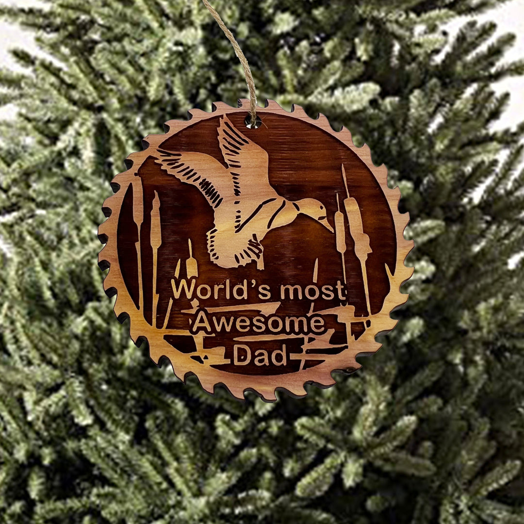 Diesel Best Dad Trucker in the world - Cedar Ornament Diesel Best Dad Trucker in the world - Cedar Ornament