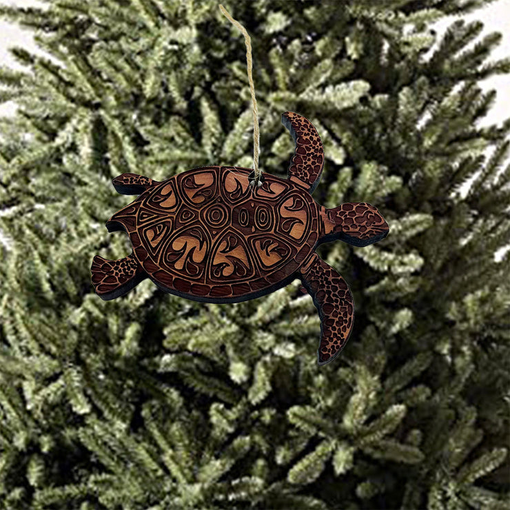 Sea Turtle - Cedar Ornament