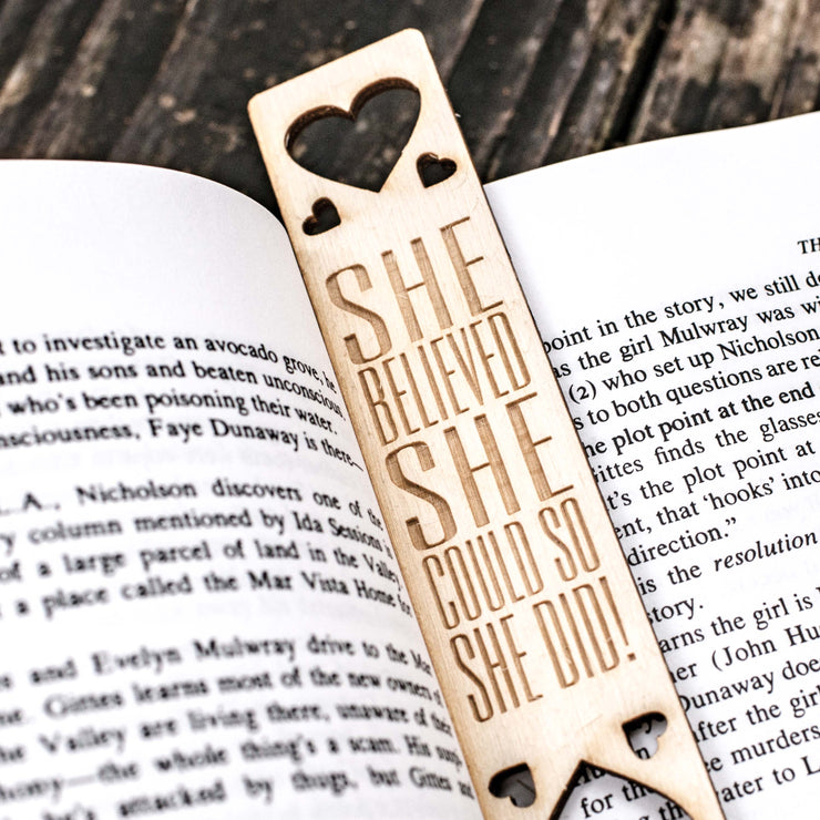She Believed She Could - Bookmark